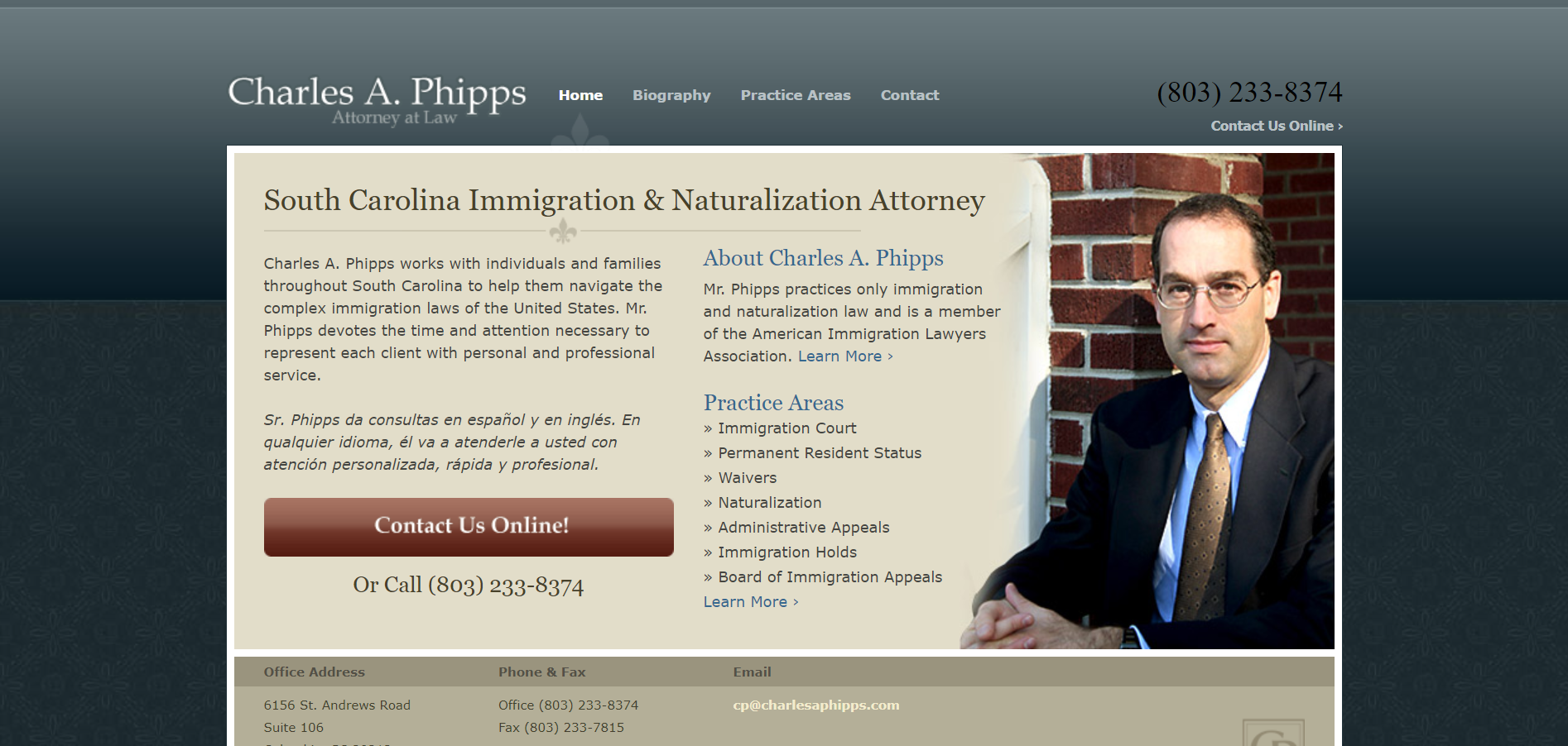 Charles A Phipps Immigration Attorney Irmo SC