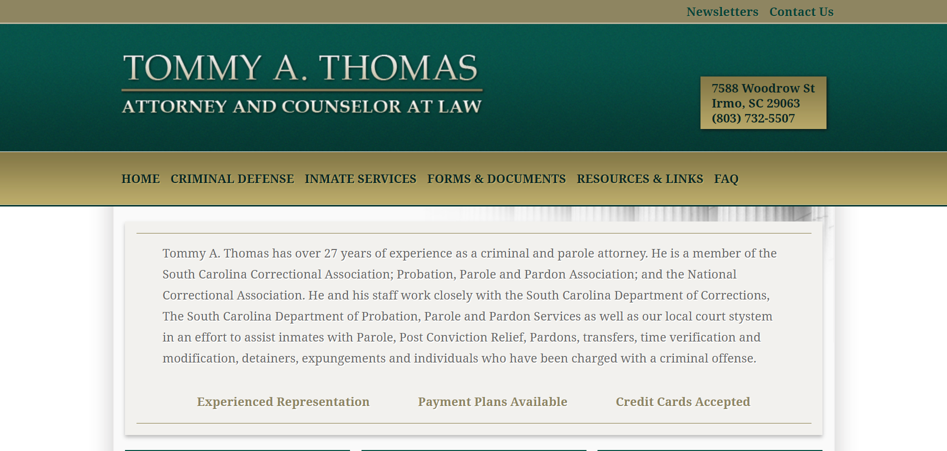 Tommy A Thomas - Top Lawyer in Irmo SC