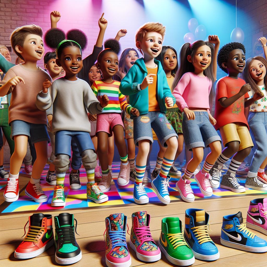 Children's dance party sneakers.