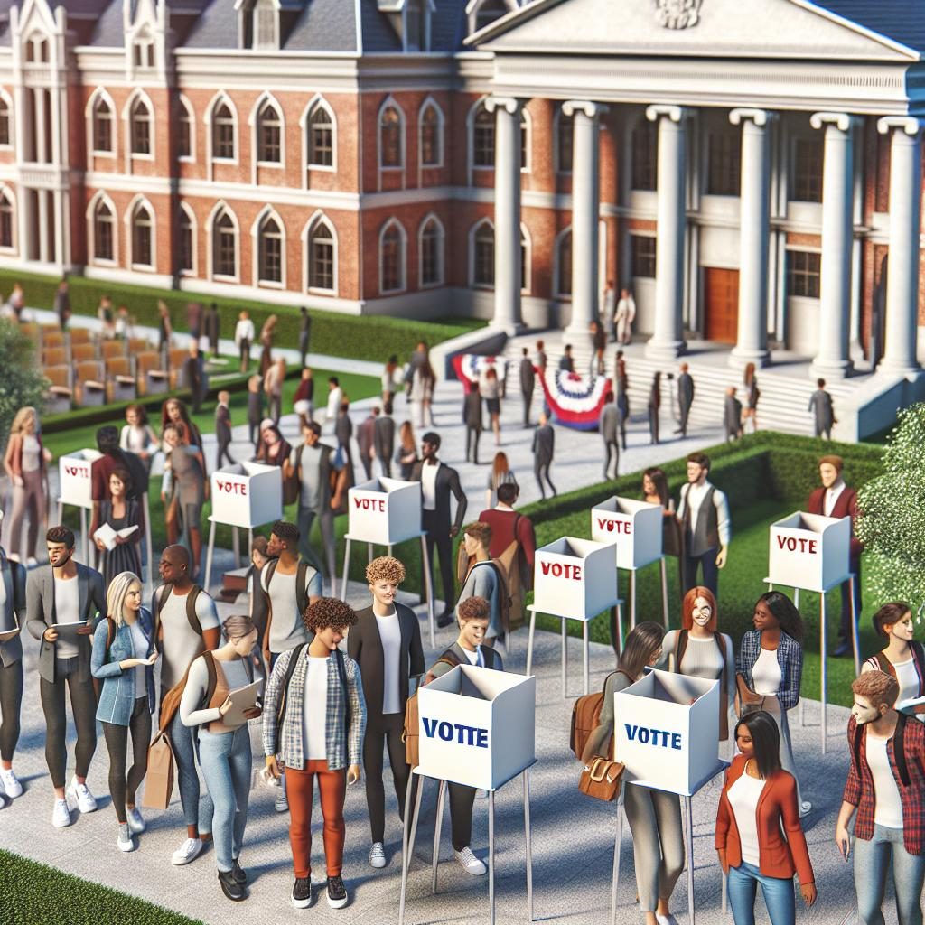 Campus voting competition concept.