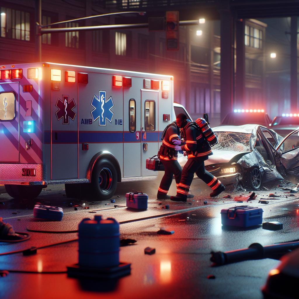 Ambulance at Crash Scene