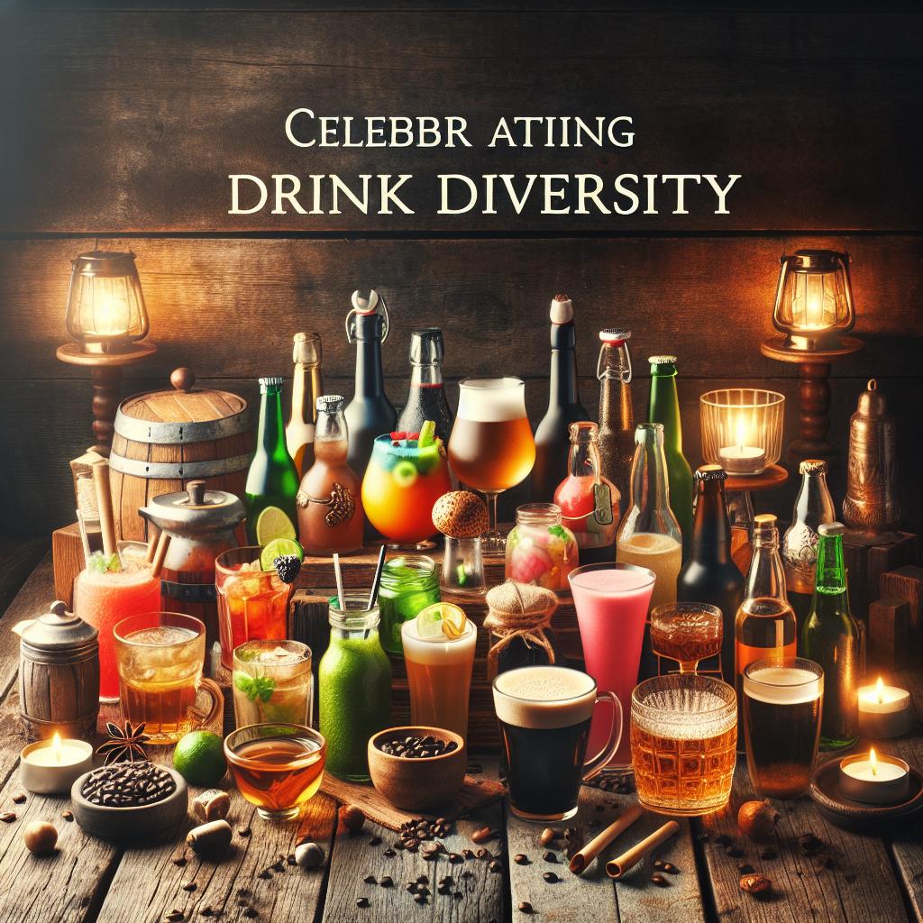 Drink diversity celebration concept.