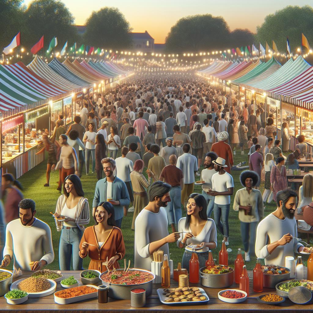 Food festival landscape setting