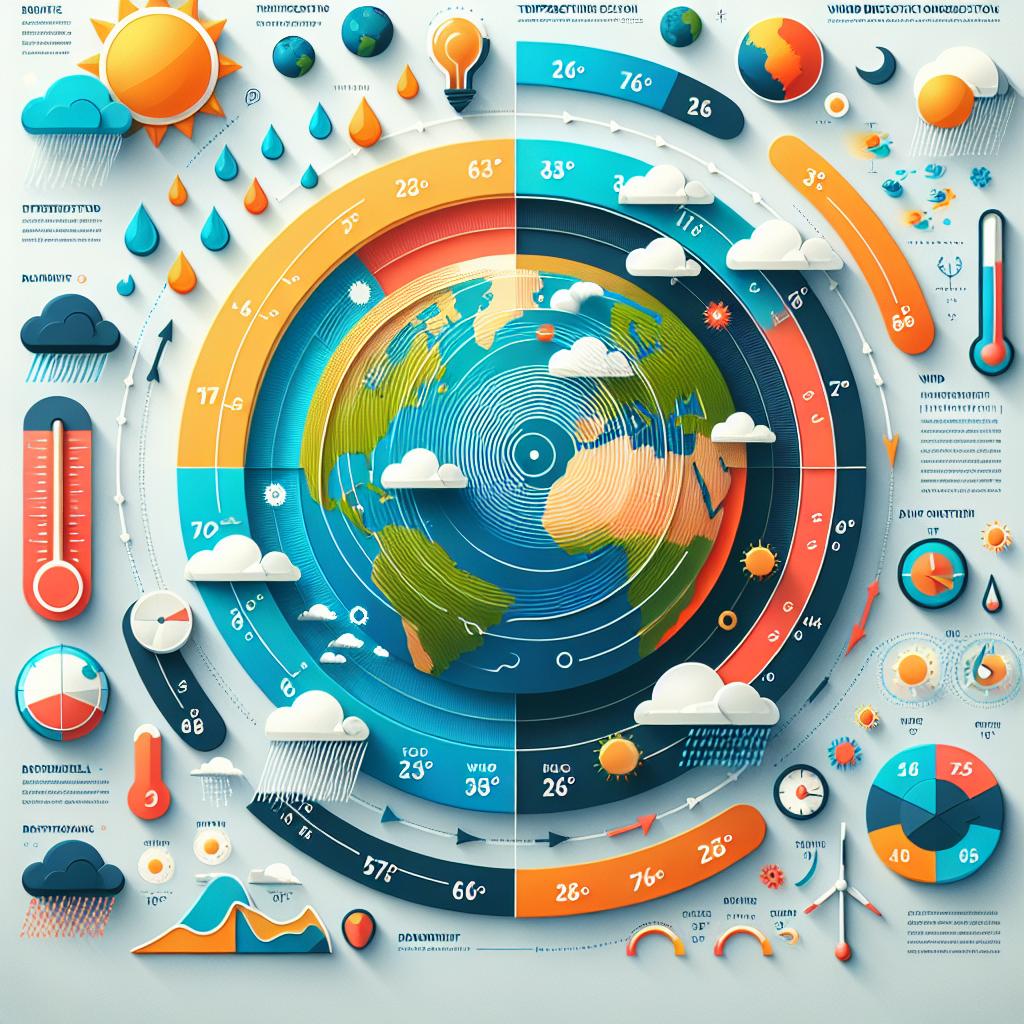 Weather forecast infographic design.