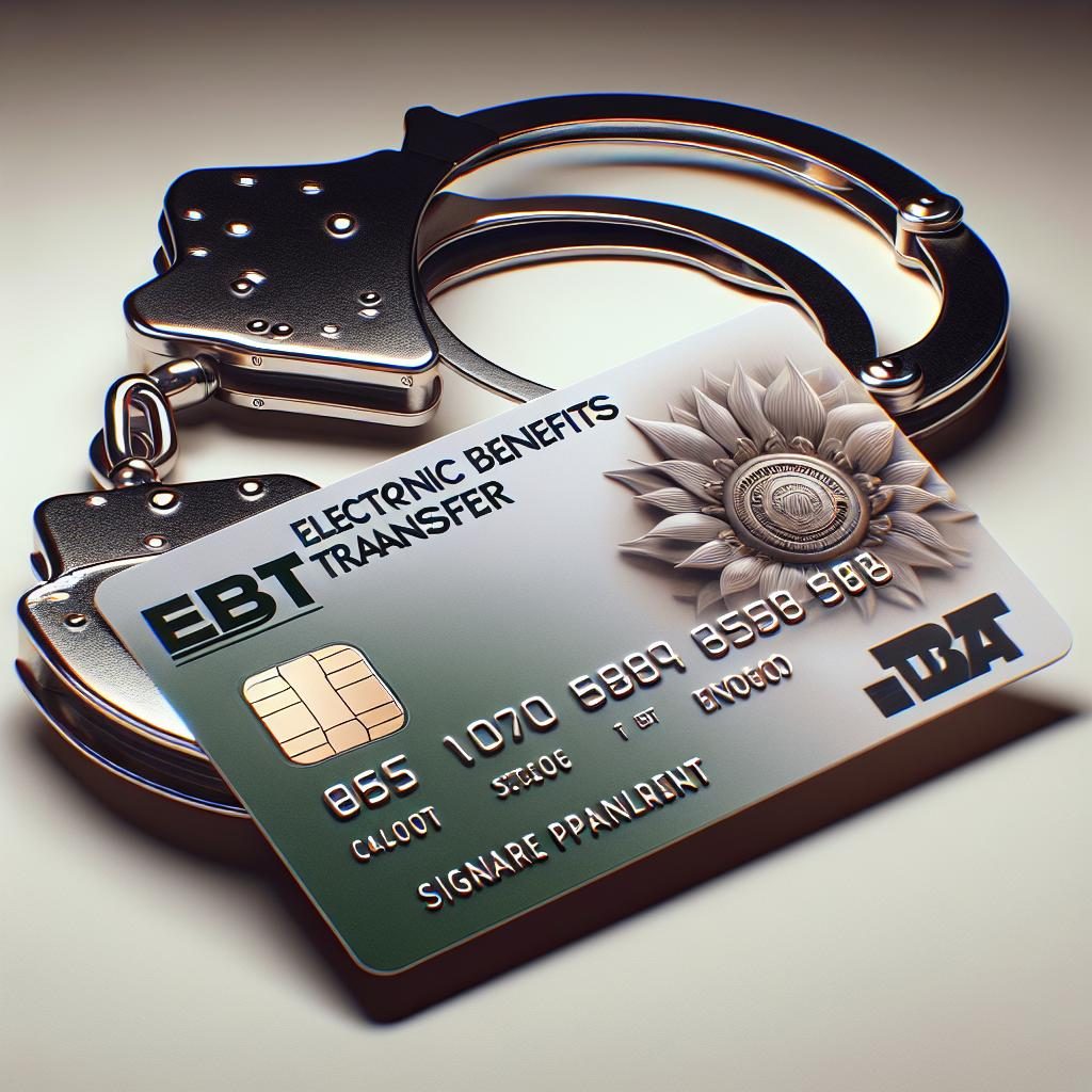 Handcuffs and EBT card.