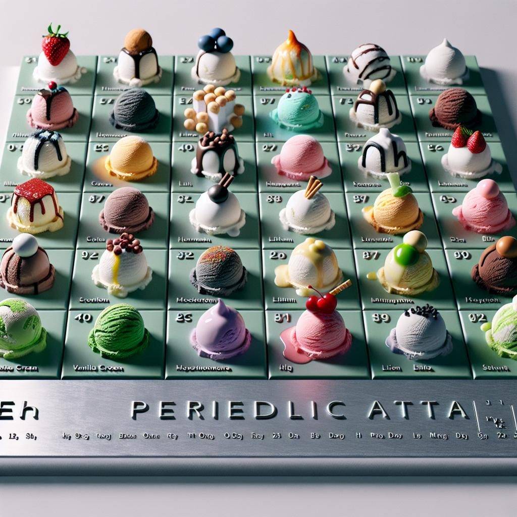 Ice cream periodic table