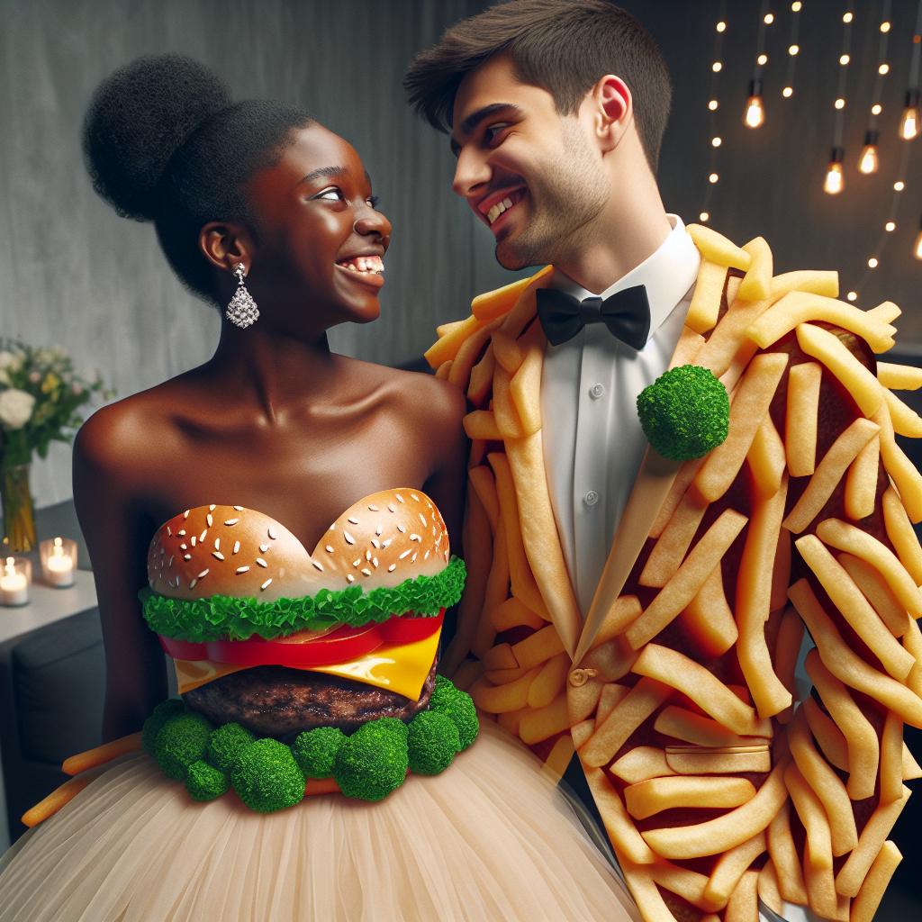 Fast food prom dress-up.