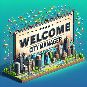 City Manager welcome banner