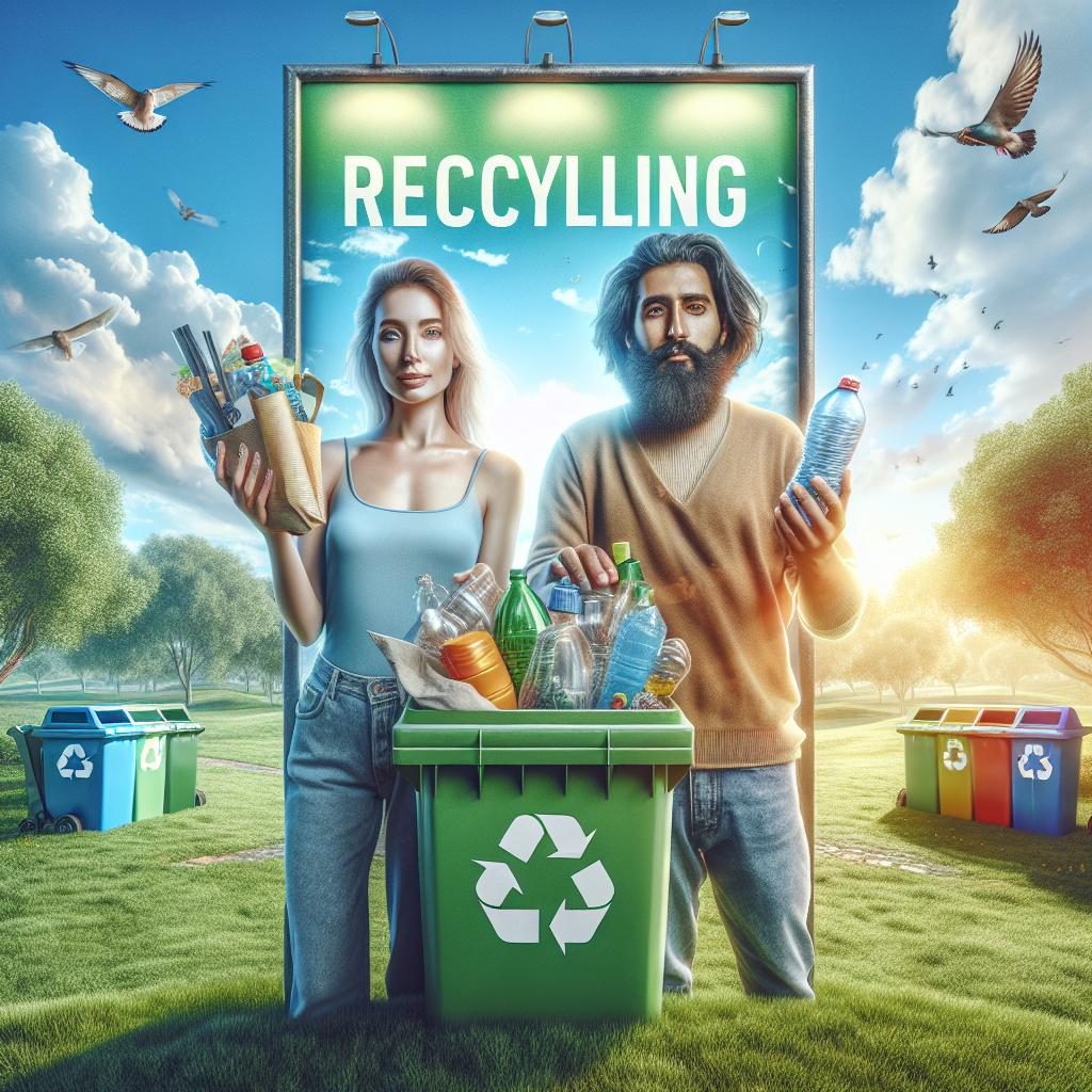 Eco-friendly recycling campaign concept