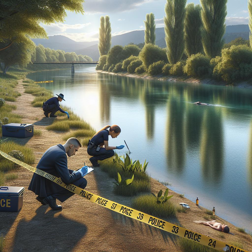 Riverbank Investigation Scene