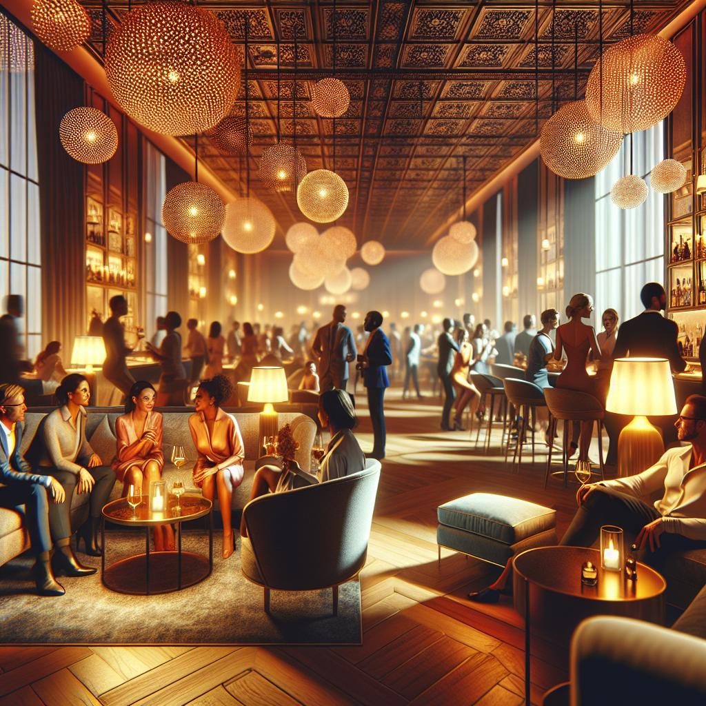 Vibrant lounge atmosphere