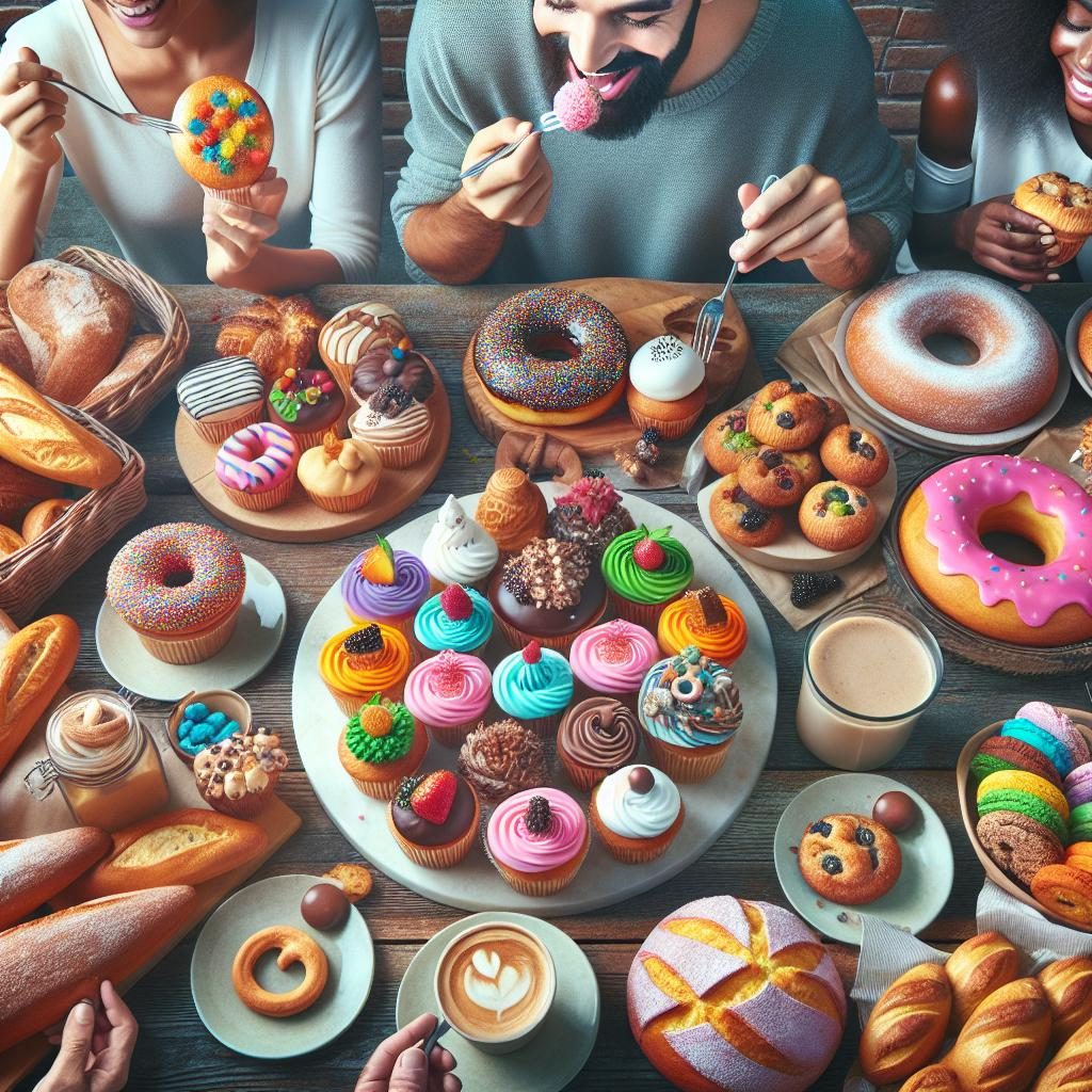 Colorful Bakery Pastries