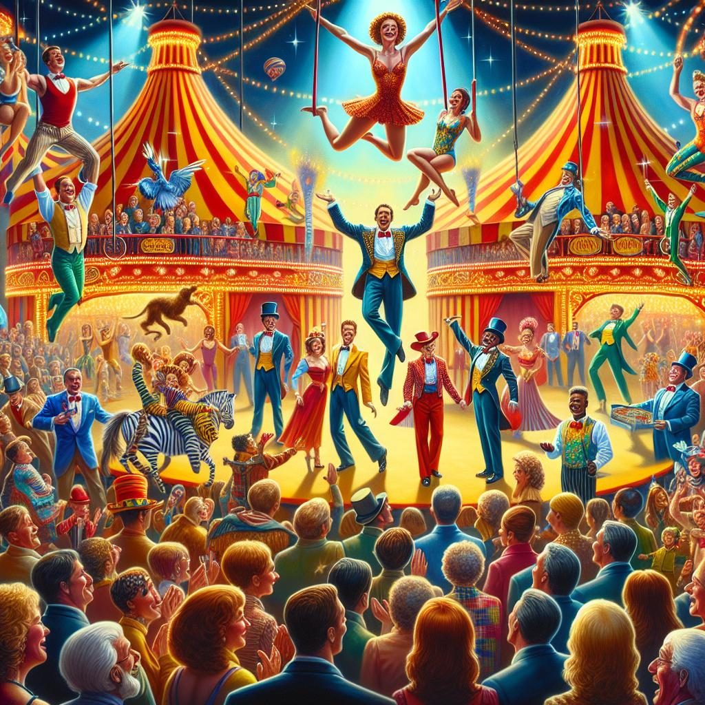 Colorful circus performance