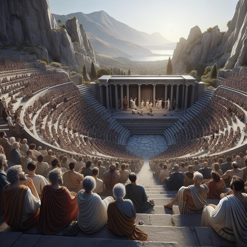 Ancient tragedy theater