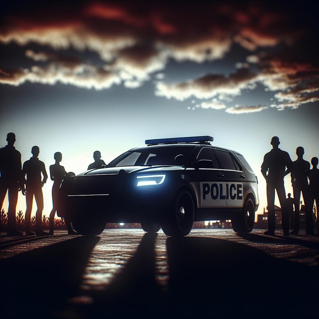 Police car silhouette