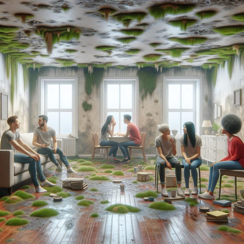 Moldy apartment interior