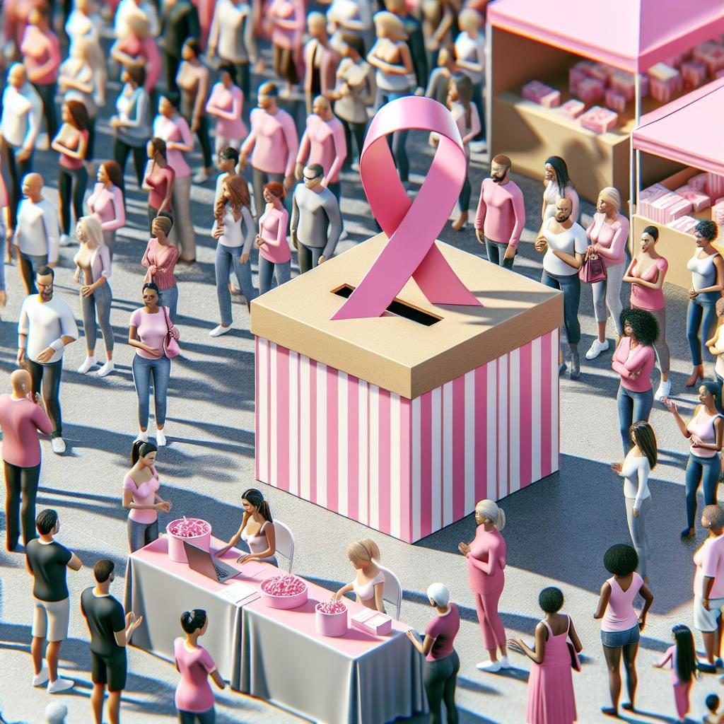 Pink ribbon donation event