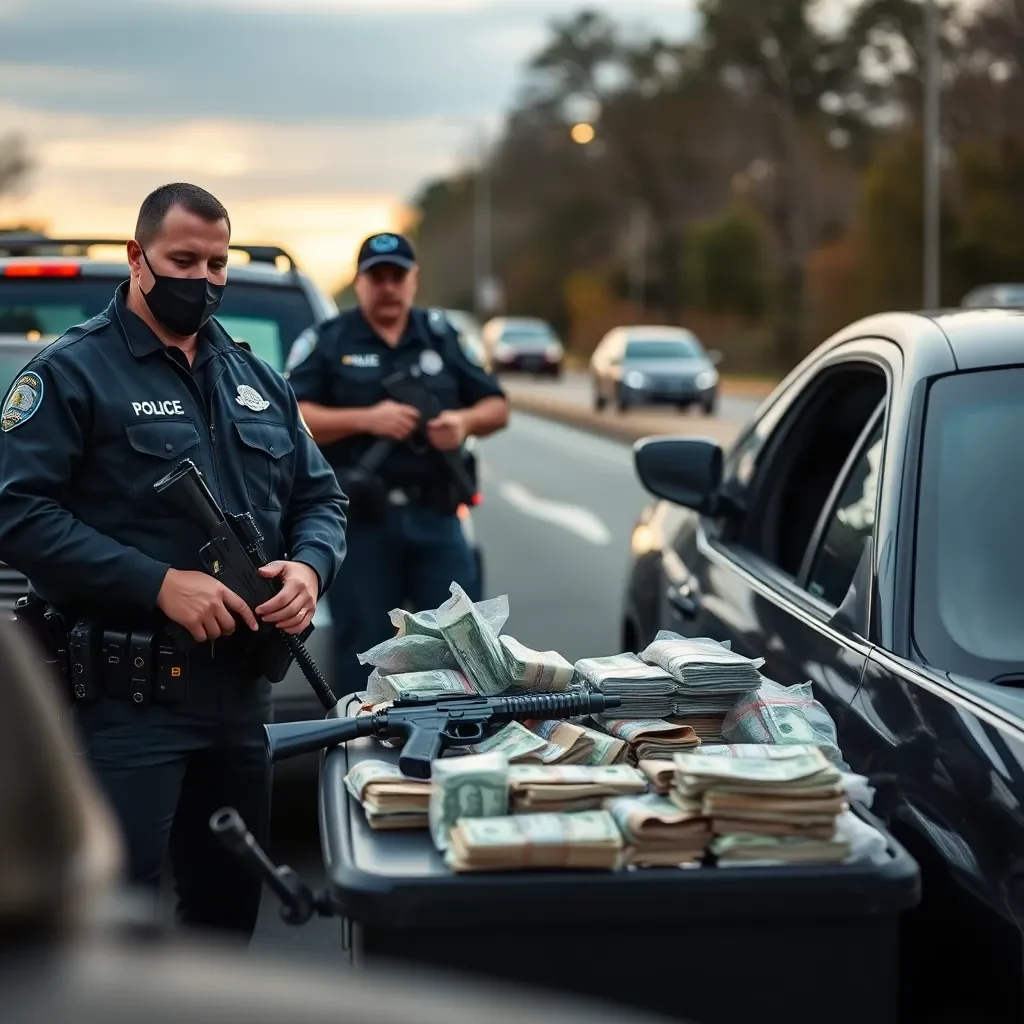 Cayce Police Seize Drugs, Firearm, Cash in Major Traffic Stop Bust