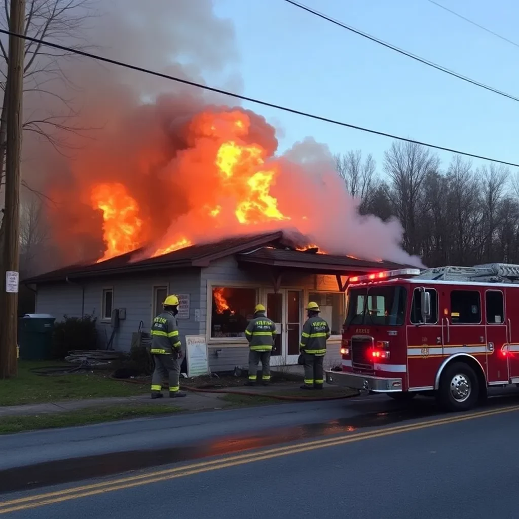 Columbia Firefighters Successfully Extinguish Two-Alarm Blaze at Abandoned Store on Bluff Road