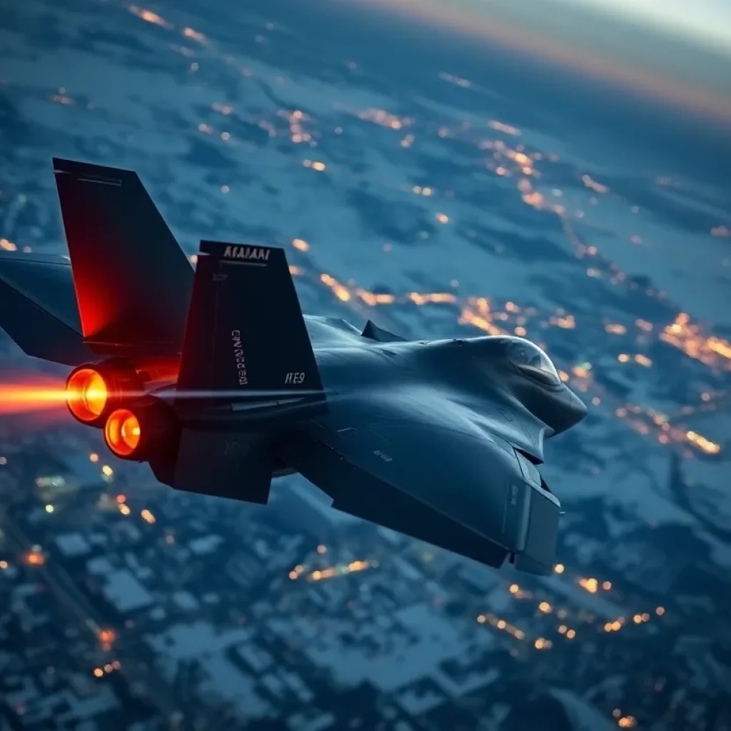 F-35B with warning lights