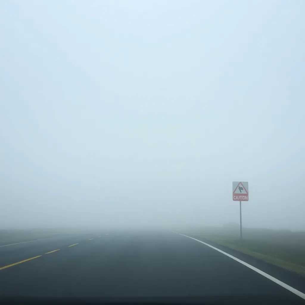 Dense Fog Warning Issued for Eastern Midlands, Travel Safety Tips Provided