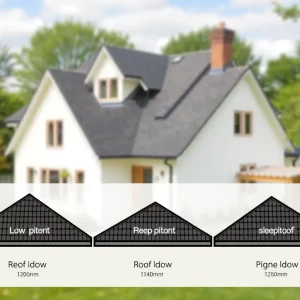 Diagram showing different types of roof pitches