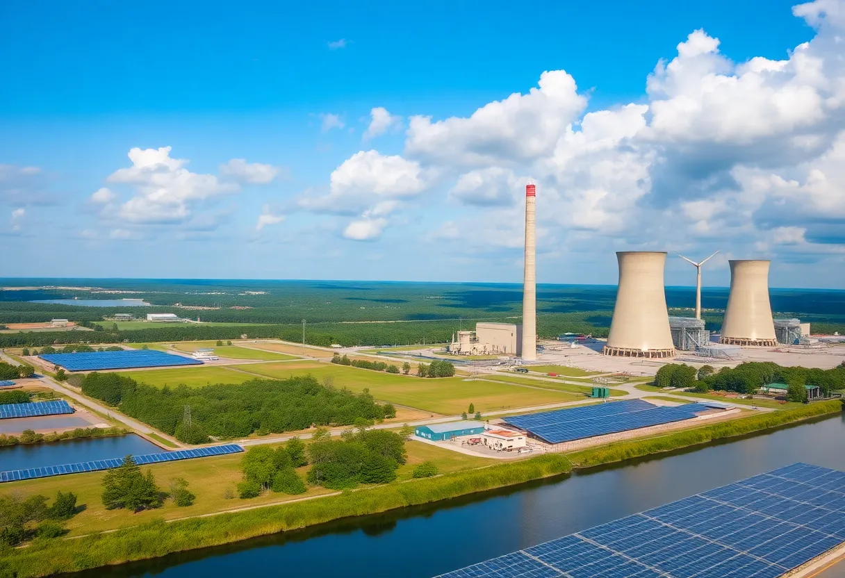 Power plants with renewable energy sources in South Carolina.