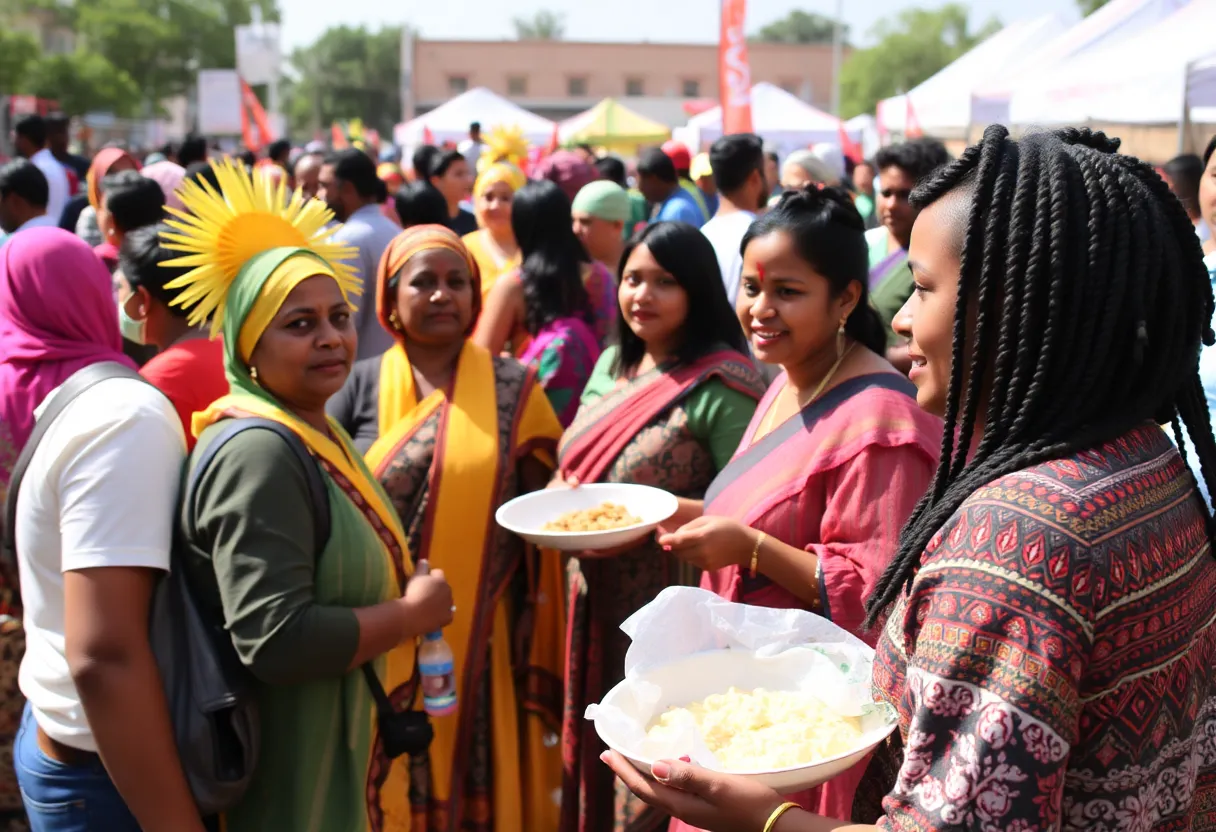 Vibrant community gathering showcasing diverse cultural elements.