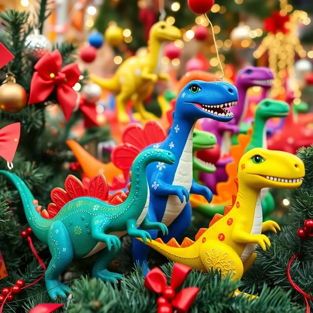 Lexington Home's Dinosaur Display Brings Holiday Cheer with a Jurassic Twist