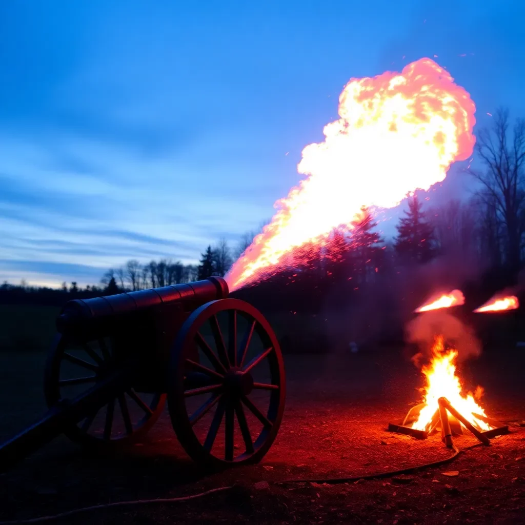 Columbia Gears Up for the Annual Holiday Post Run with Morning Cannon Fire