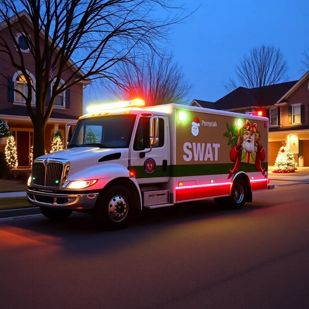 Santa Ditches Sleigh for SWAT Truck to Spread Holiday Joy in Lexington County