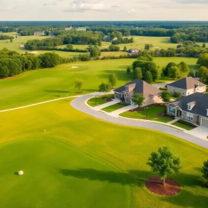 Suburban homes in Irmo, SC near a golf course