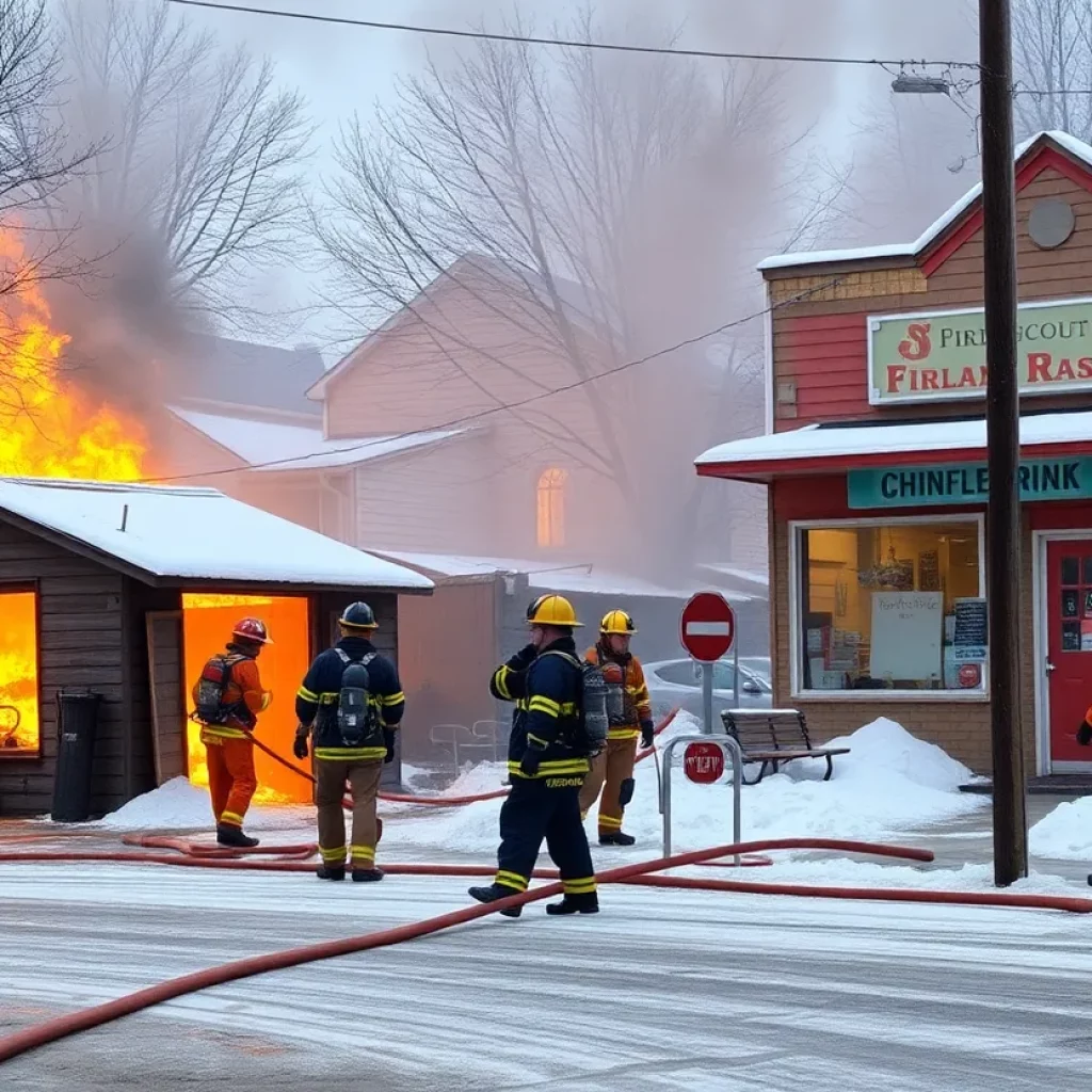 Firefighters in action during a fire response in Blythewood, SC