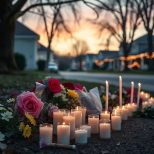 Candlelight vigil honoring the life of a young shooting victim