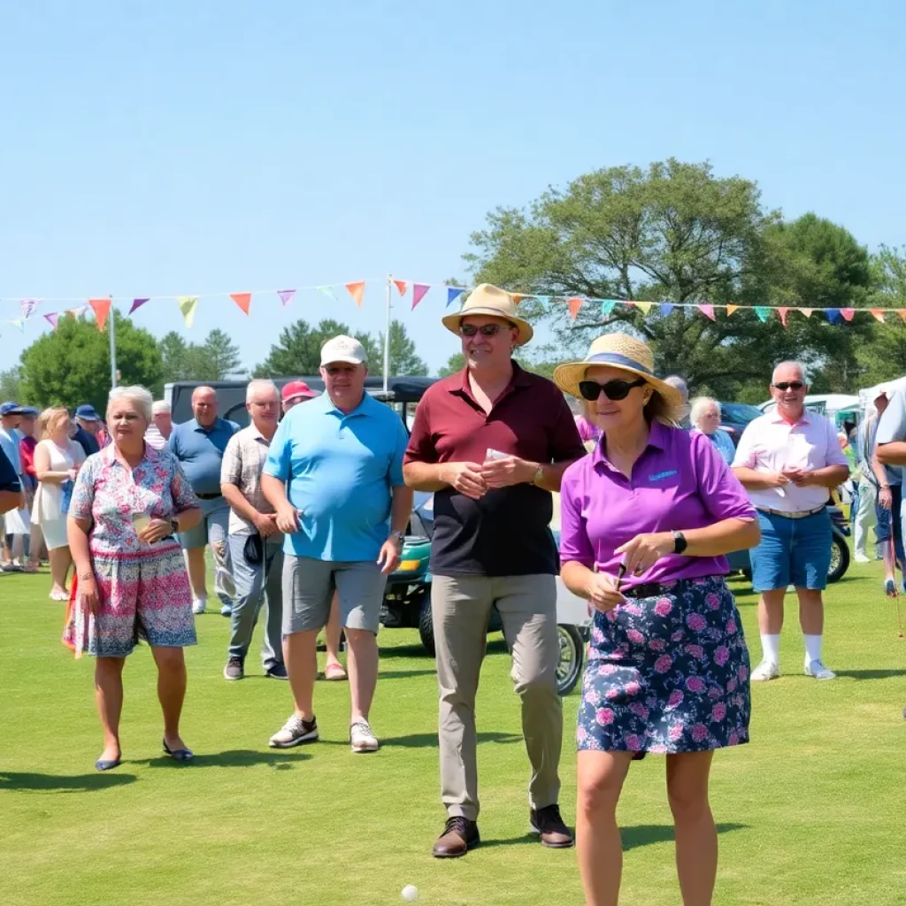 Community members enjoying a golf outing in Chapin