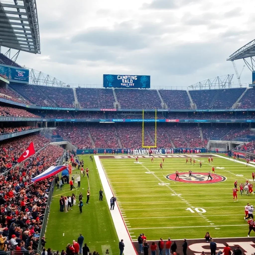 Crowd cheering at the Cheez-It Citrus Bowl