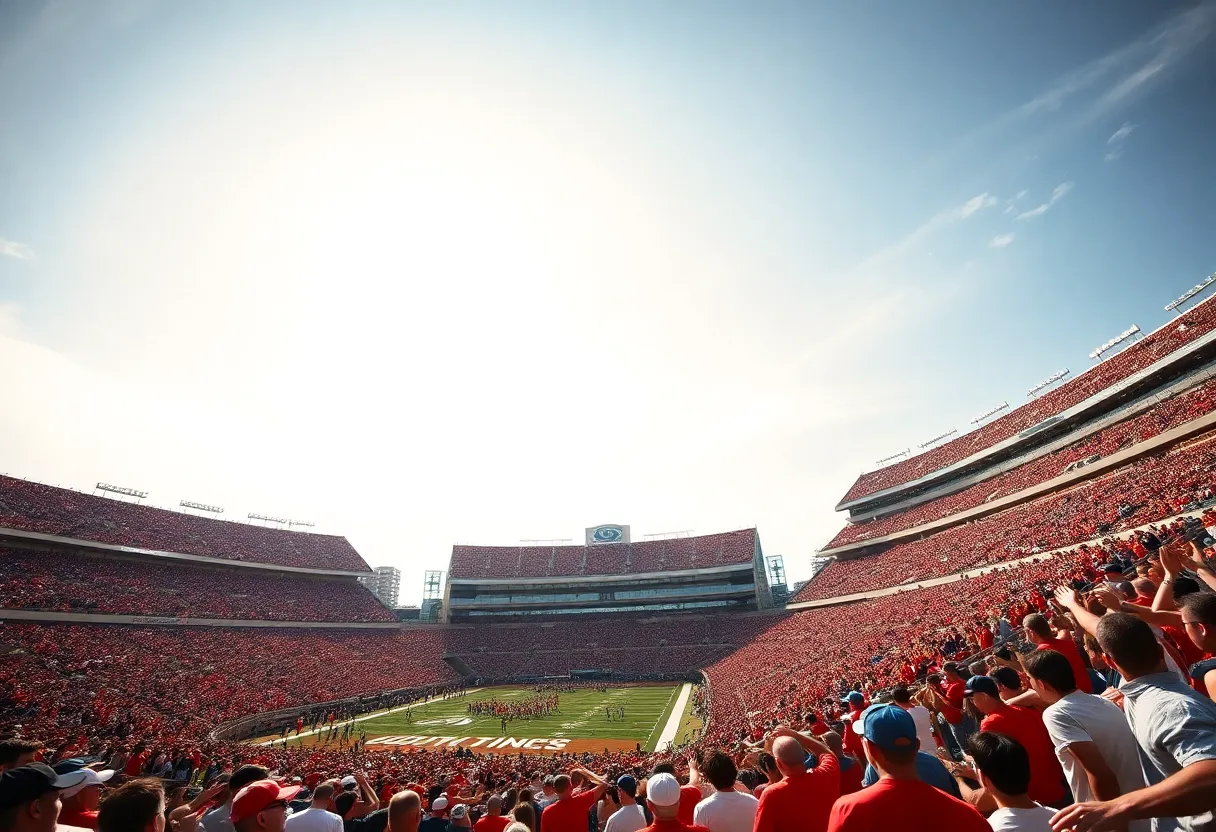 Cheez-It Citrus Bowl with cheering fans and stadium