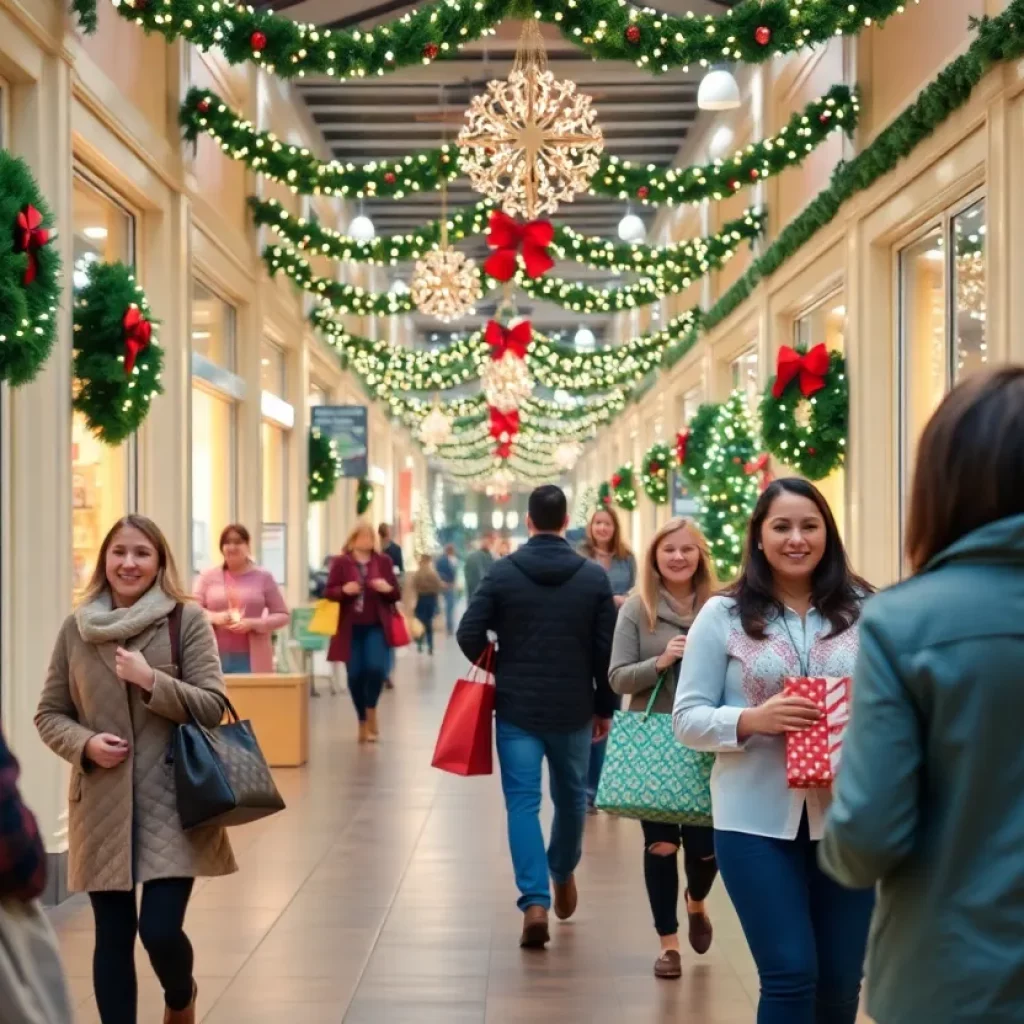 Shoppers enjoying the holiday season in Columbia, S.C.