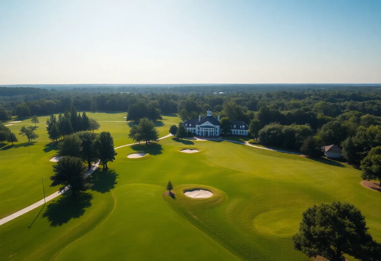 Aerial view of Woodcreek and WildeWood golf courses in Columbia, SC