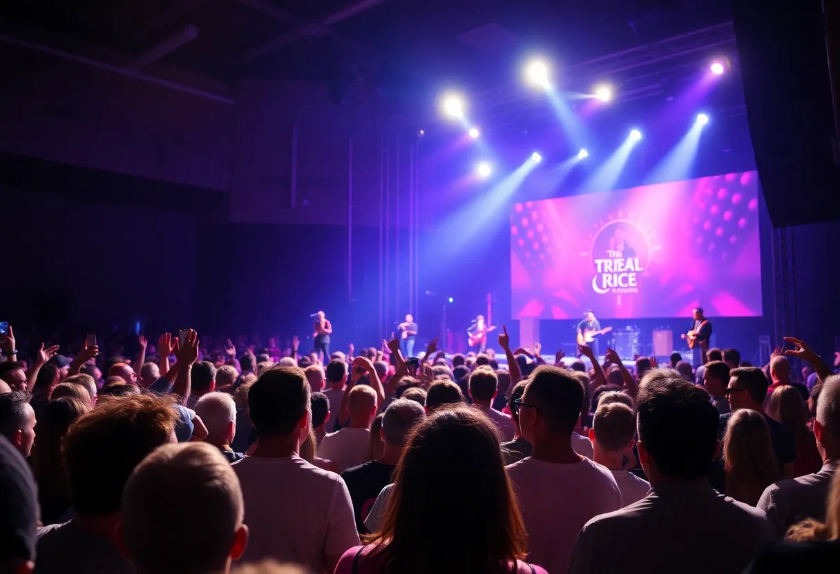 Crowd enjoying a live concert in Columbia, SC.