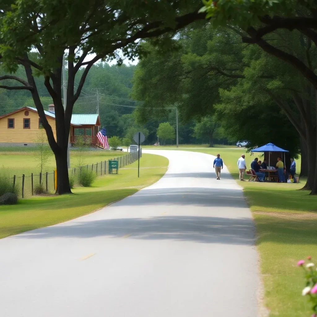 Rural landscape in South Carolina reflecting community support