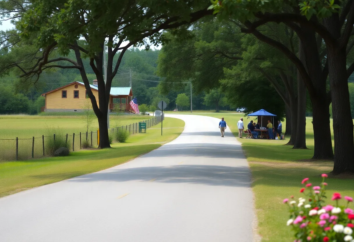 Rural landscape in South Carolina reflecting community support