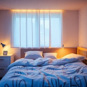 Calm and cozy bedroom for teenagers promoting good sleep habits.