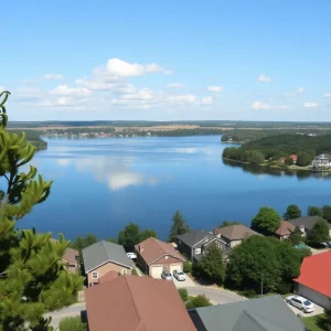 Proposed community development along Lake Murray's shoreline.