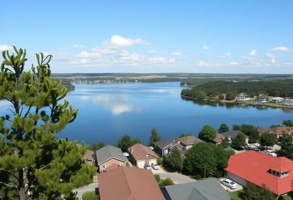 Proposed community development along Lake Murray's shoreline.