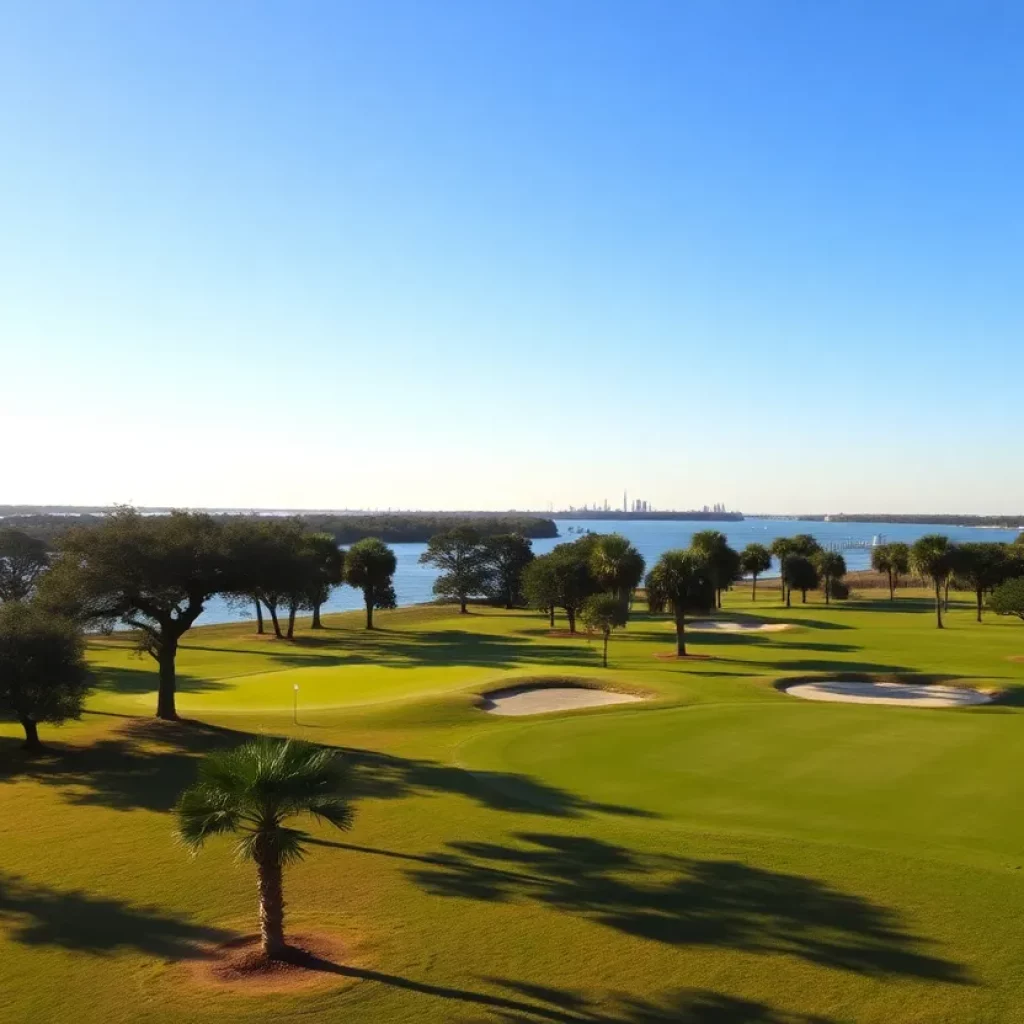 Scenic view of Yeamans Hall Club golf course in South Carolina