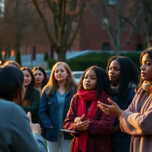 Aspiring actors auditioning outdoors in Columbia SC