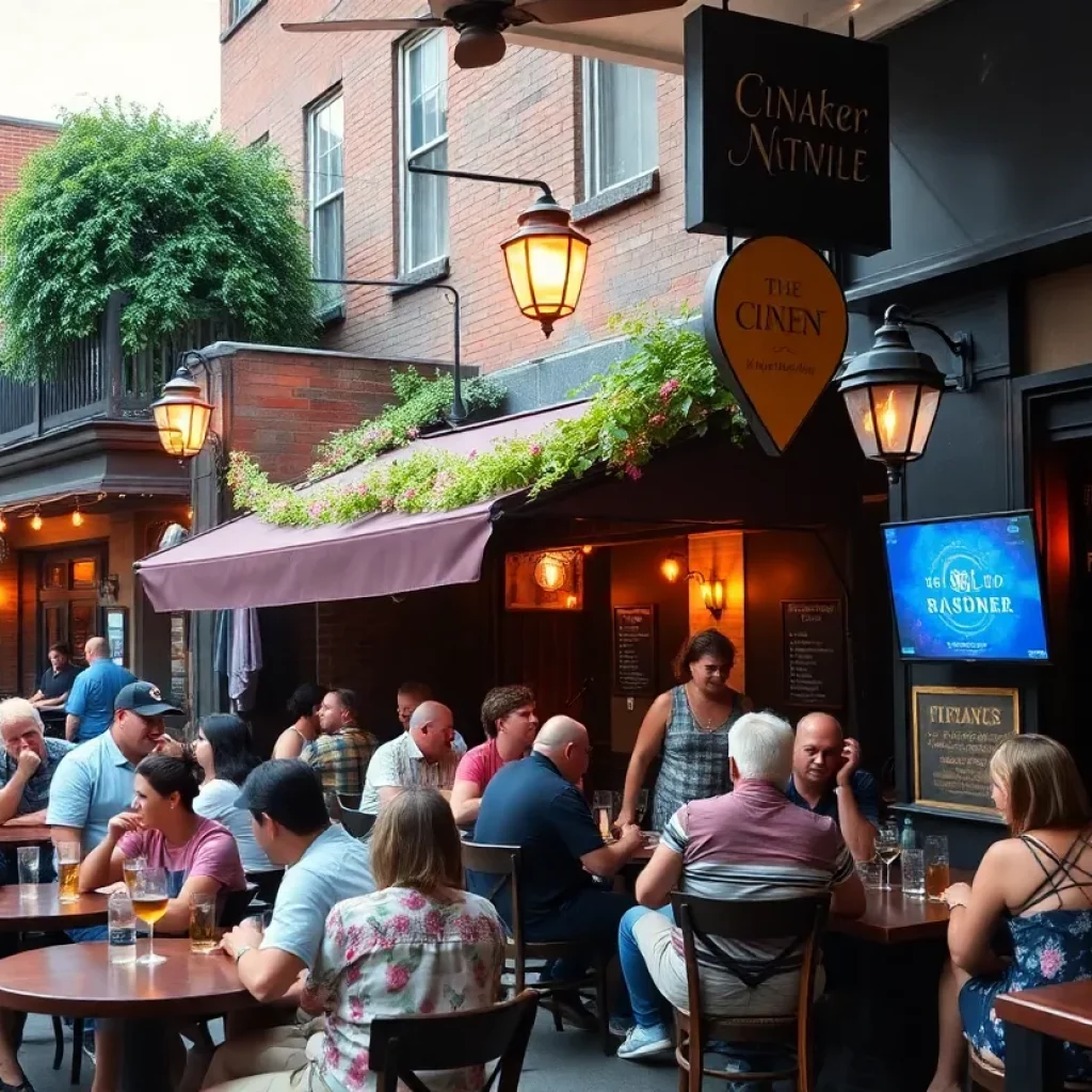 Vibrant bars in Columbia, SC, with diverse patrons enjoying drinks