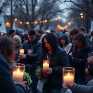 Community gathering in Columbia after a tragic shooting incident.