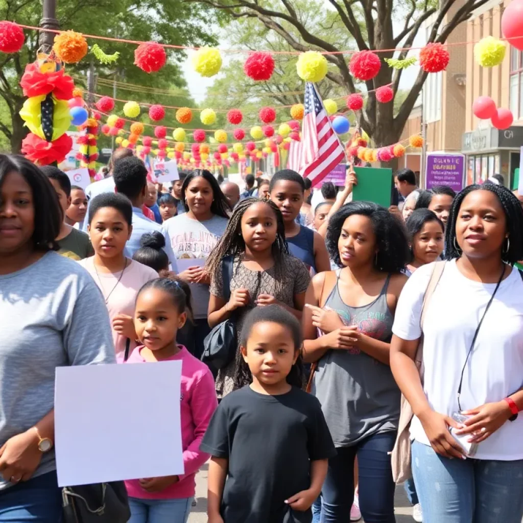 Community participating in Martin Luther King Jr. Day events in Columbia, SC.